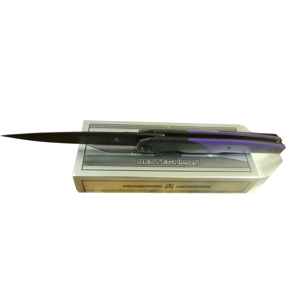 BESTECHMAN // Lanza // 14C28N, G10 Scales // Liner Lock Front Flipper knife - Picture 8 of 11